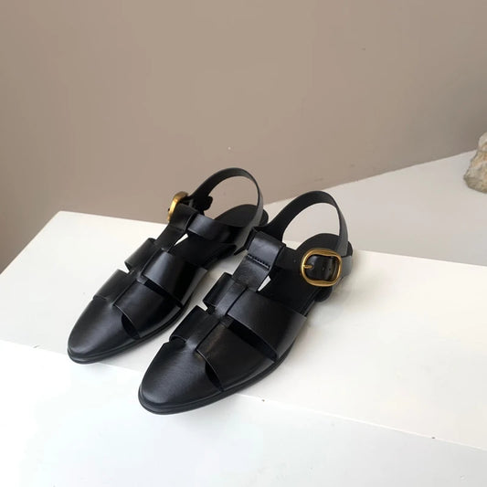 Pointed Toe Hollow Roman Flats