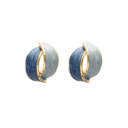 Blue stud earrings