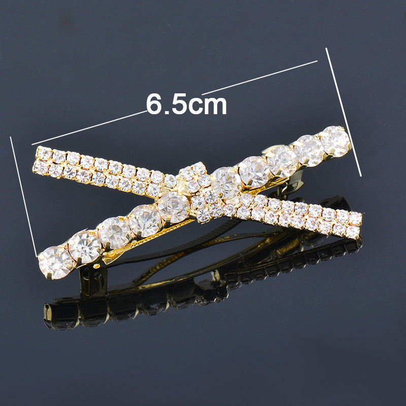Sweet Rhinestone Pearl Bow clip