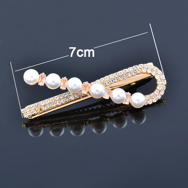 Sweet Rhinestone Pearl Bow clip