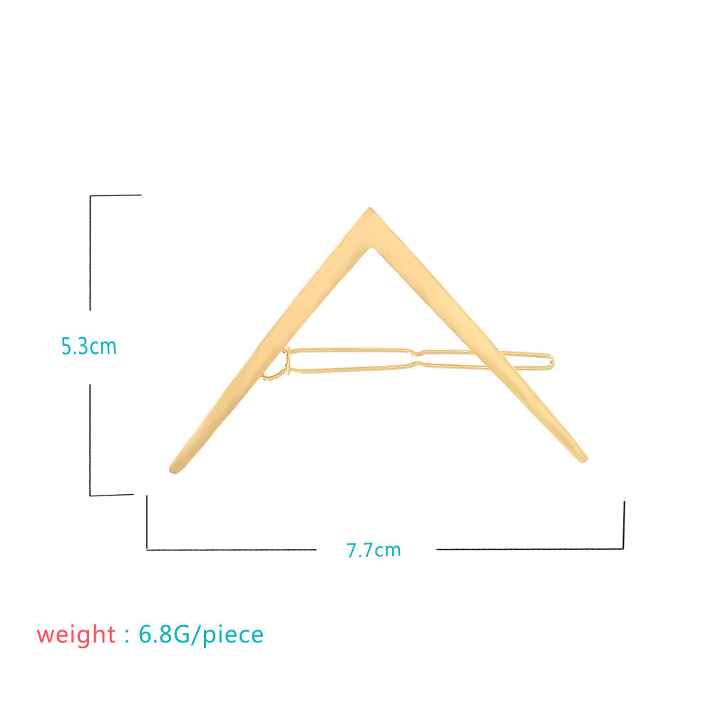 Geometric Alloy Flat-head Hairpin