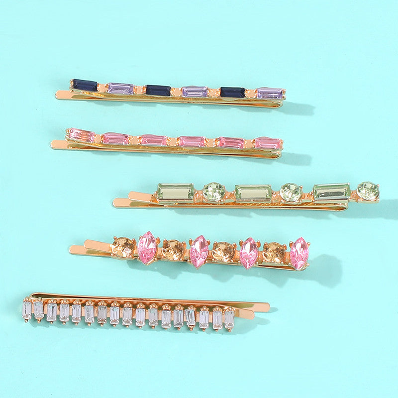Women Colored Diamonds Hair pin