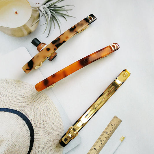 Women Two-Color Fine Horizontal Hair Clip