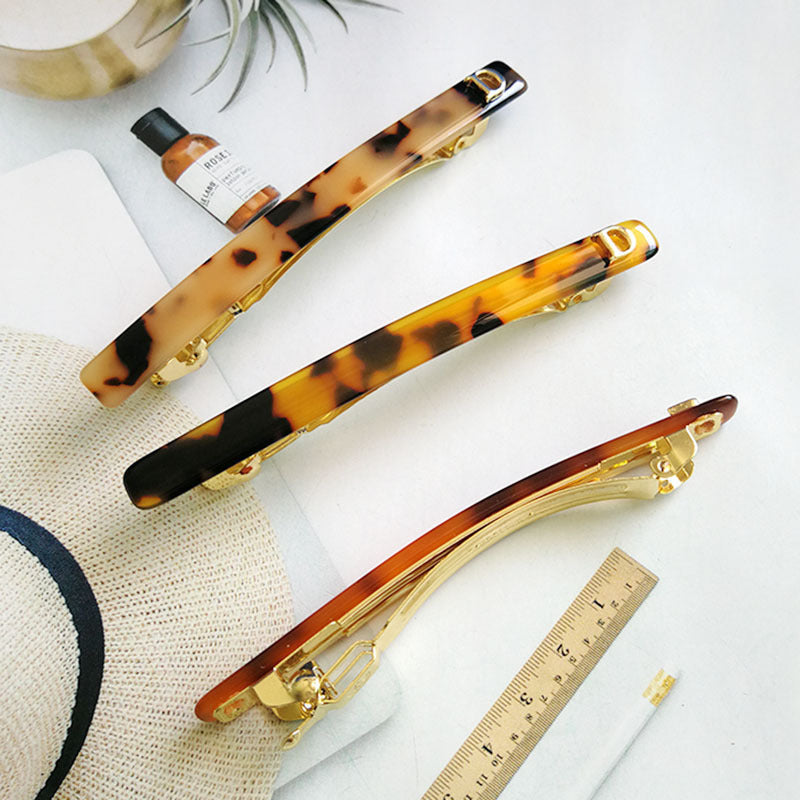 Women Two-Color Fine Horizontal Hair Clip