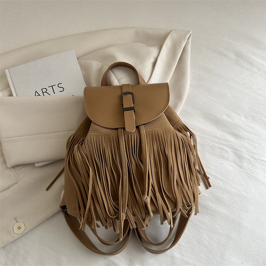 Tassel Backpack Bag For Women