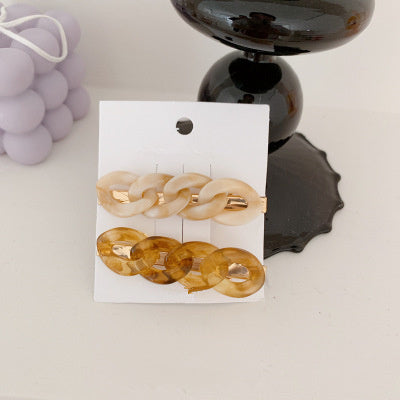 Women pearl and chain hairpin