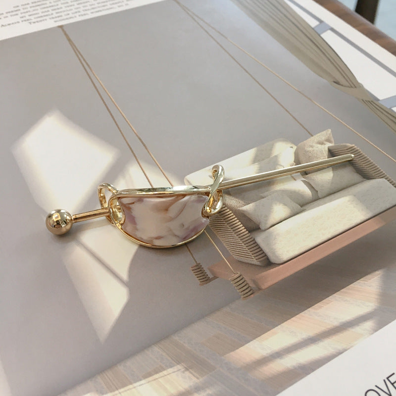 Geometric women's alloy hairpin