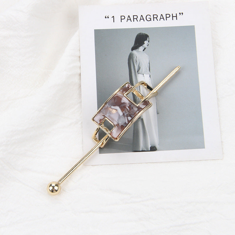 Geometric women's alloy hairpin
