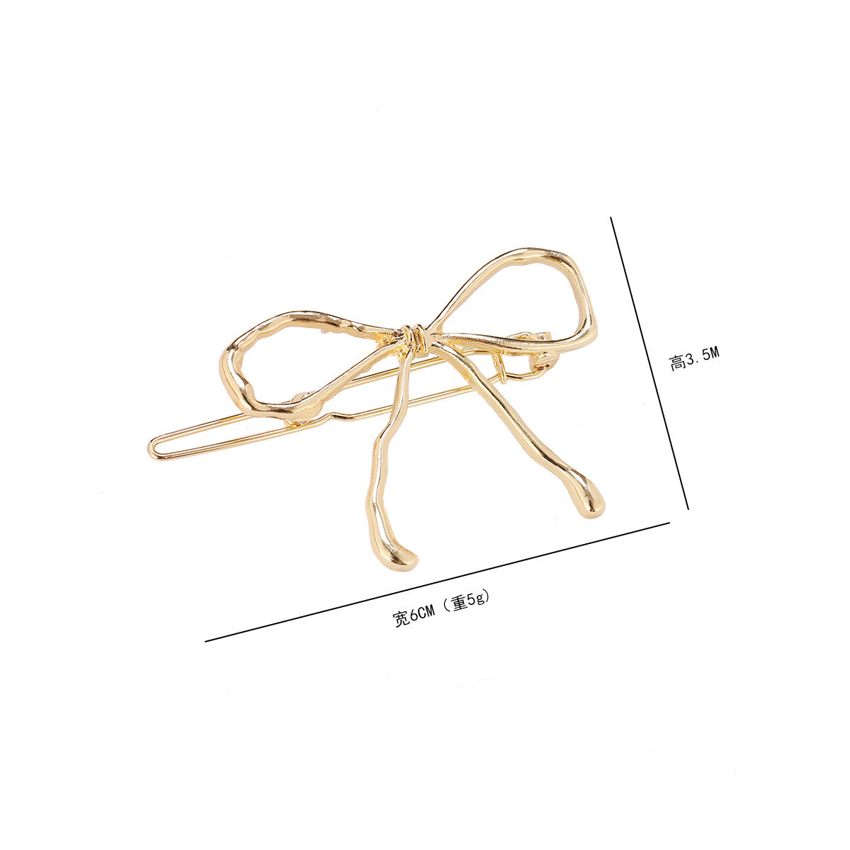 Metallic Bow Hair Clips