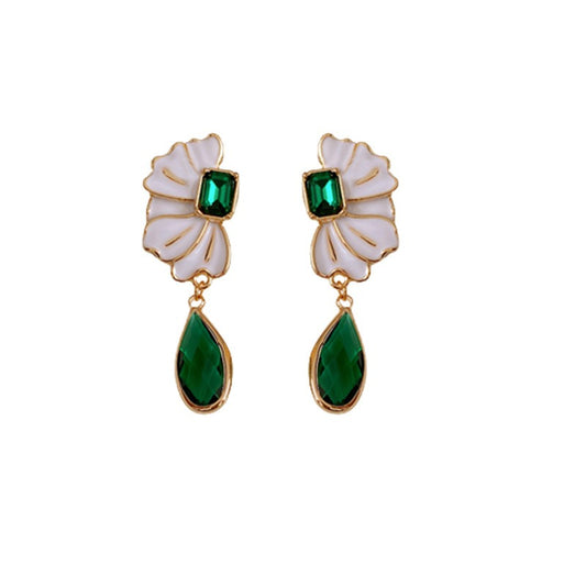Oil dripping flower Earrings