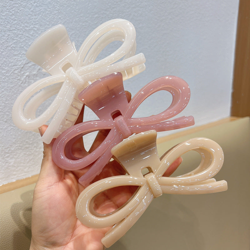 Large Jelly Bow Claw Clip