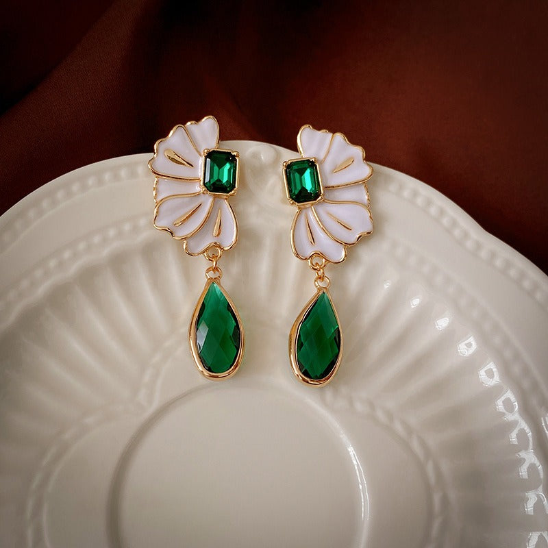 Oil dripping flower Earrings
