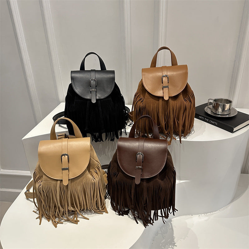 Tassel Backpack Bag For Women