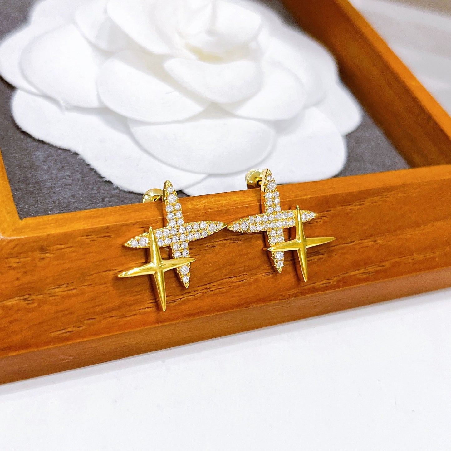 French Star Stud Earrings