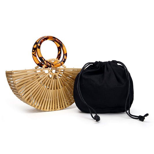Bamboo Top Handle beach Bag