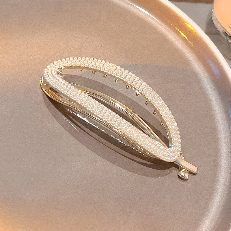Sparkling Round Curved Hair Buckle Clip