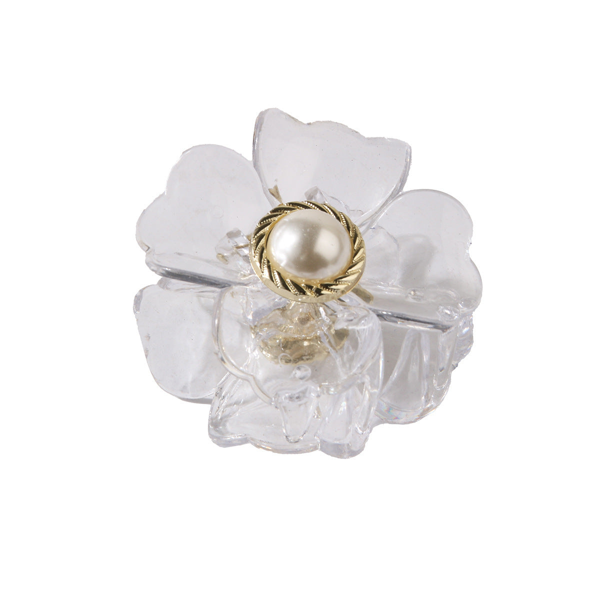 Flower Clasp Pearl Hairpin