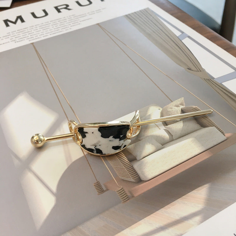 Geometric women's alloy hairpin
