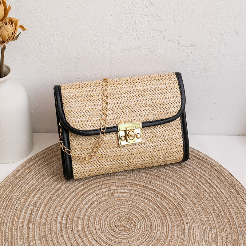 Women Versatile crossbody straw bag