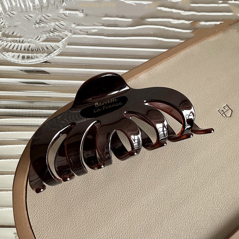 Women Pearlescent Brown Claw Clip
