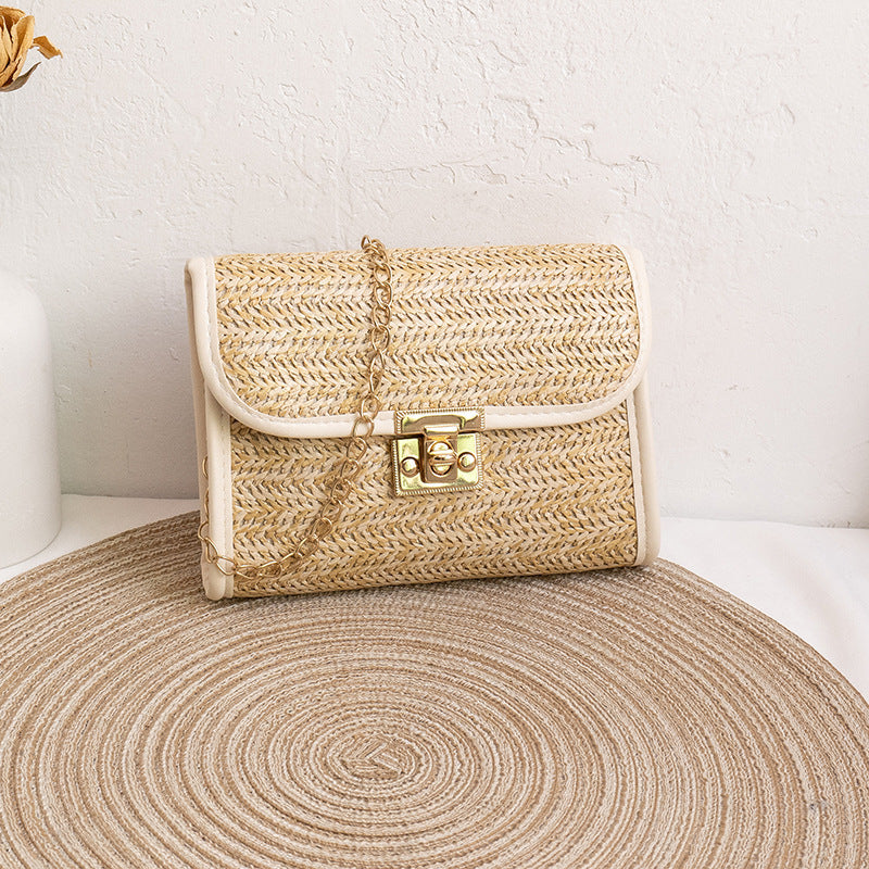 Women Versatile crossbody straw bag