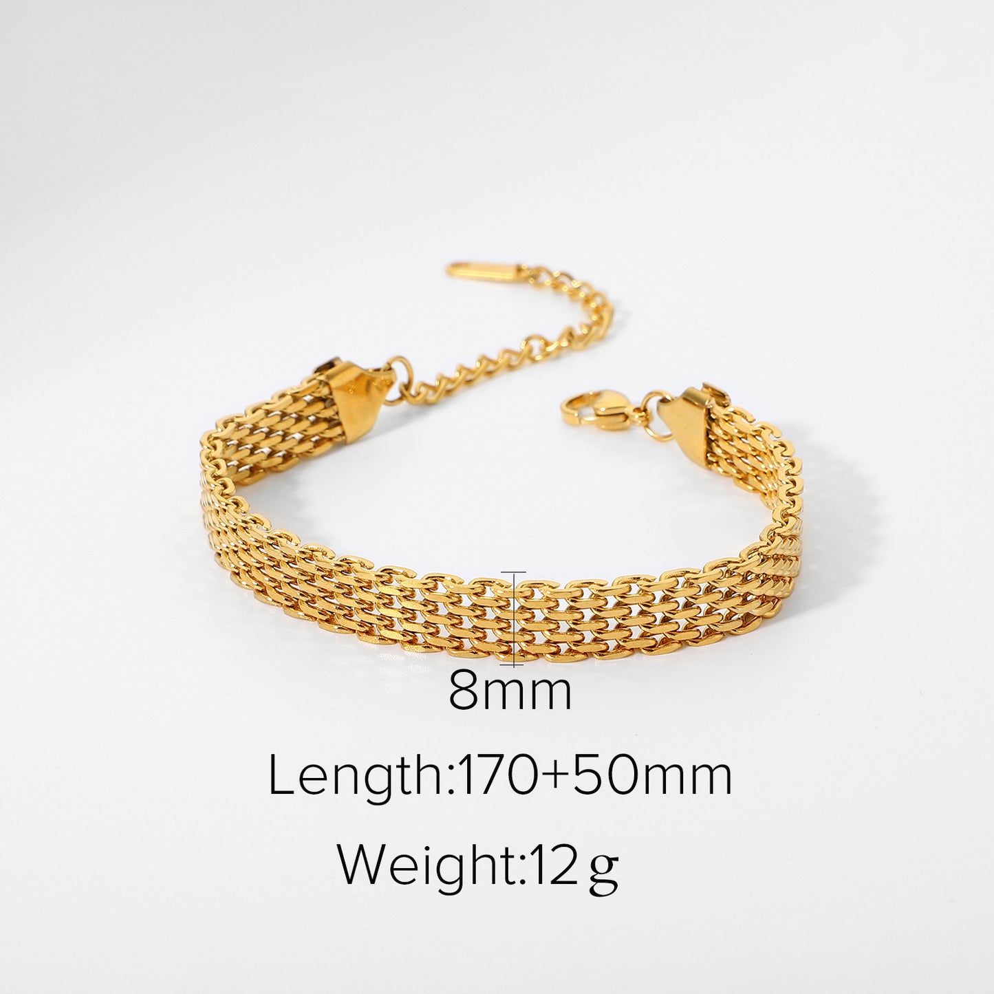 Stainless steel woven bracelet