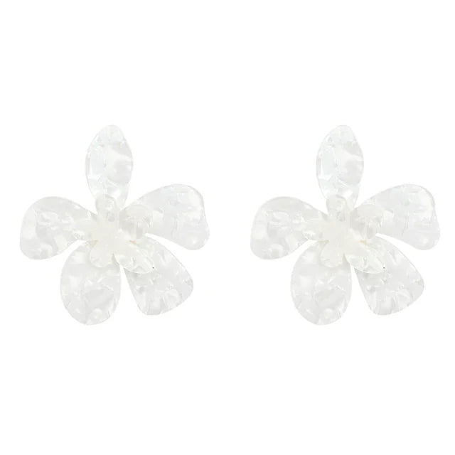Acrylic large flower earrings acetate board flower earrings earrings