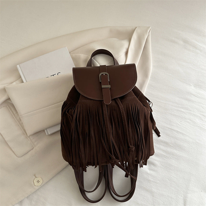 Tassel Backpack Bag For Women