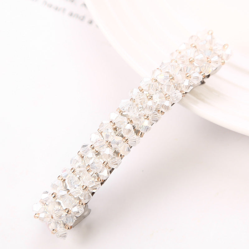 Simple Crystal Braided Spring Clip