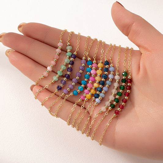 Simple and exquisite chain bead bracelet for women