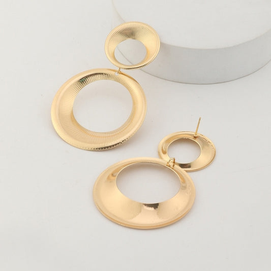 Round Layered Dangle Earrings