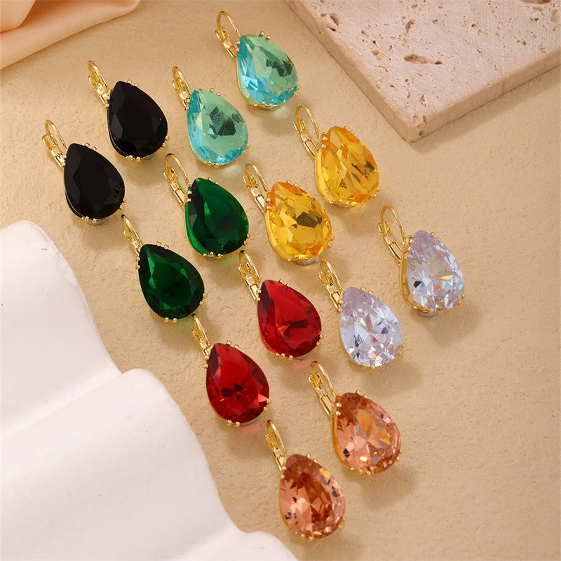 water droplet shaped hanging earrings