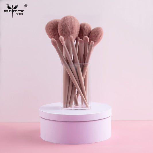 Anmor 11/8Pcs/lot Makeup Brushes Set Synthetic Hair Professional Make Up Brush For Eyeshadow Foundation Powder Eyeliner Eyelash