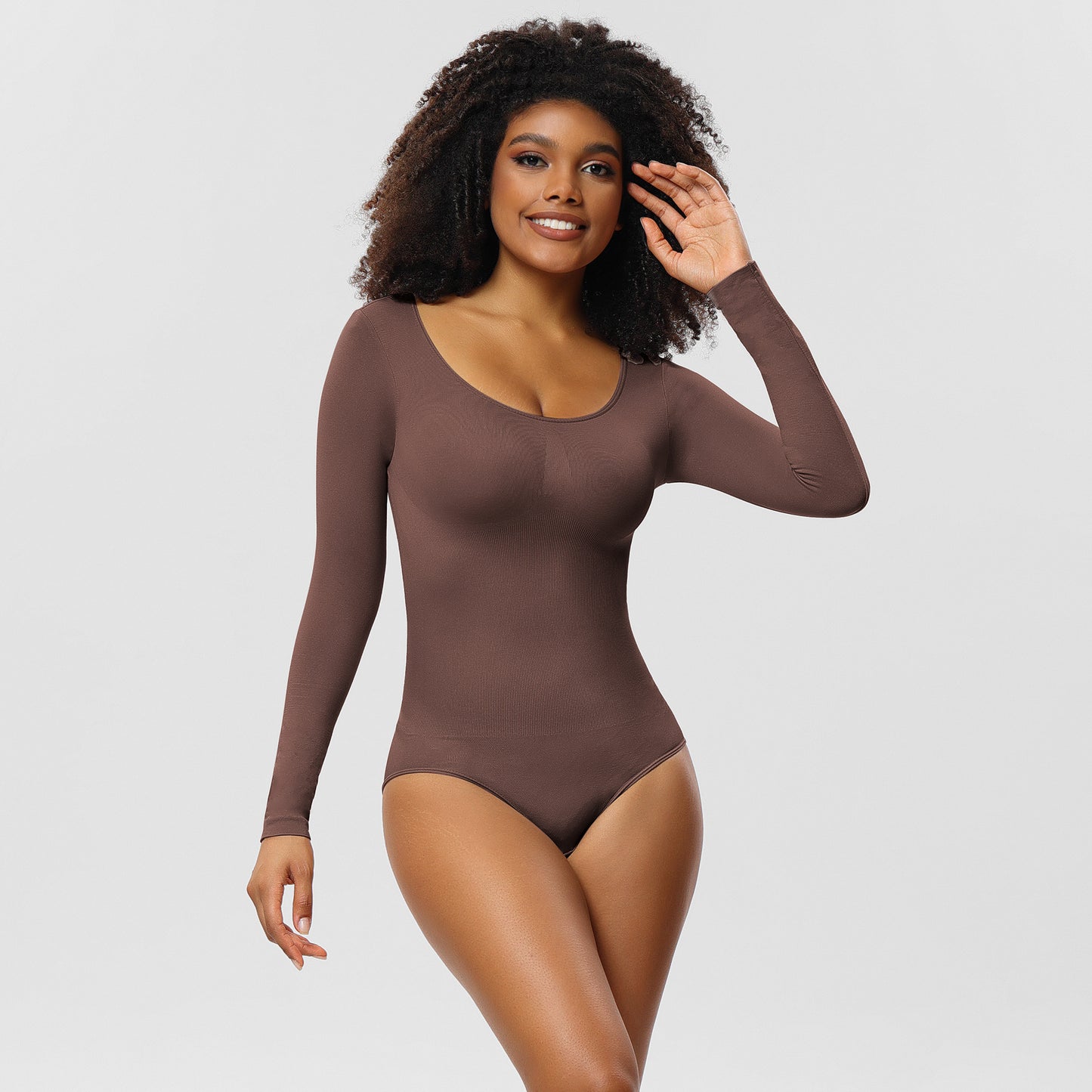 Long Sleeve Bodysuit – Waist & Hip Control