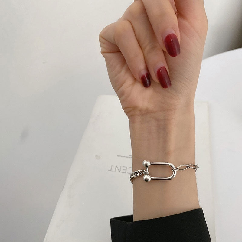 C-Shape Thick Chain Bracelet