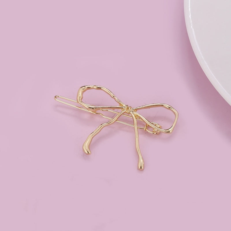 Metallic Bow Hair Clips