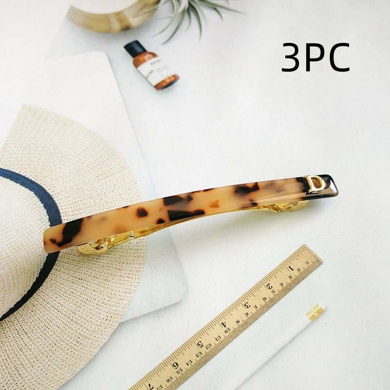 Women Two-Color Fine Horizontal Hair Clip