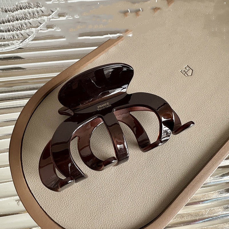 Women Pearlescent Brown Claw Clip