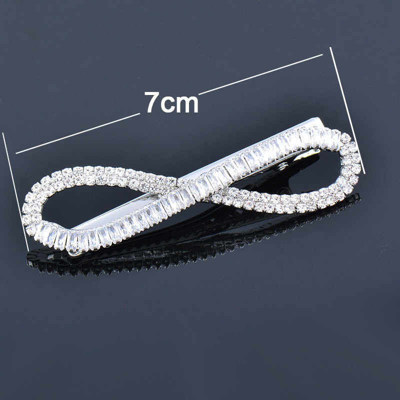 Sweet Rhinestone Pearl Bow clip