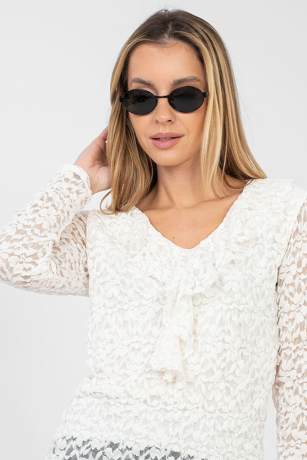 Lace blouse model 223842 Rue Paris