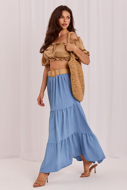 Long skirt model 229812 Italy Moda