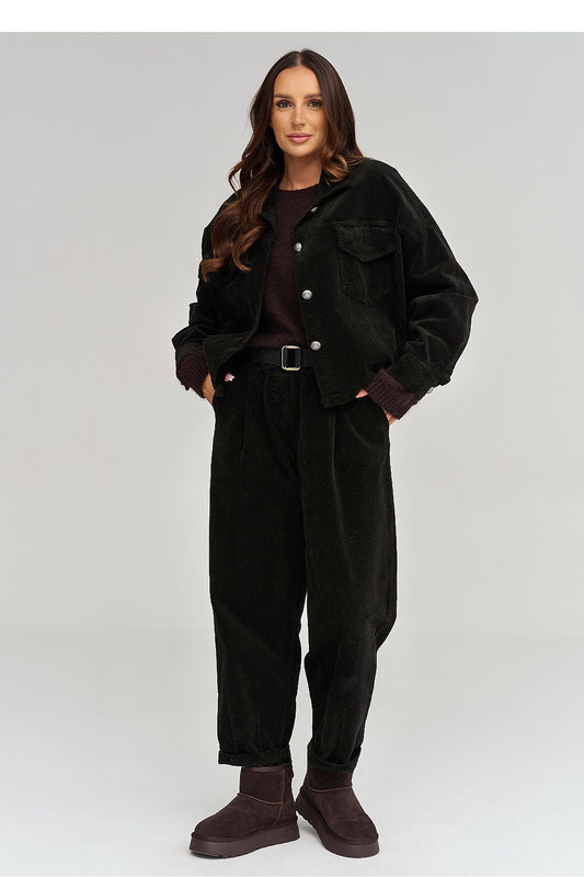 Corduroy jacket model 232014 Makadamia