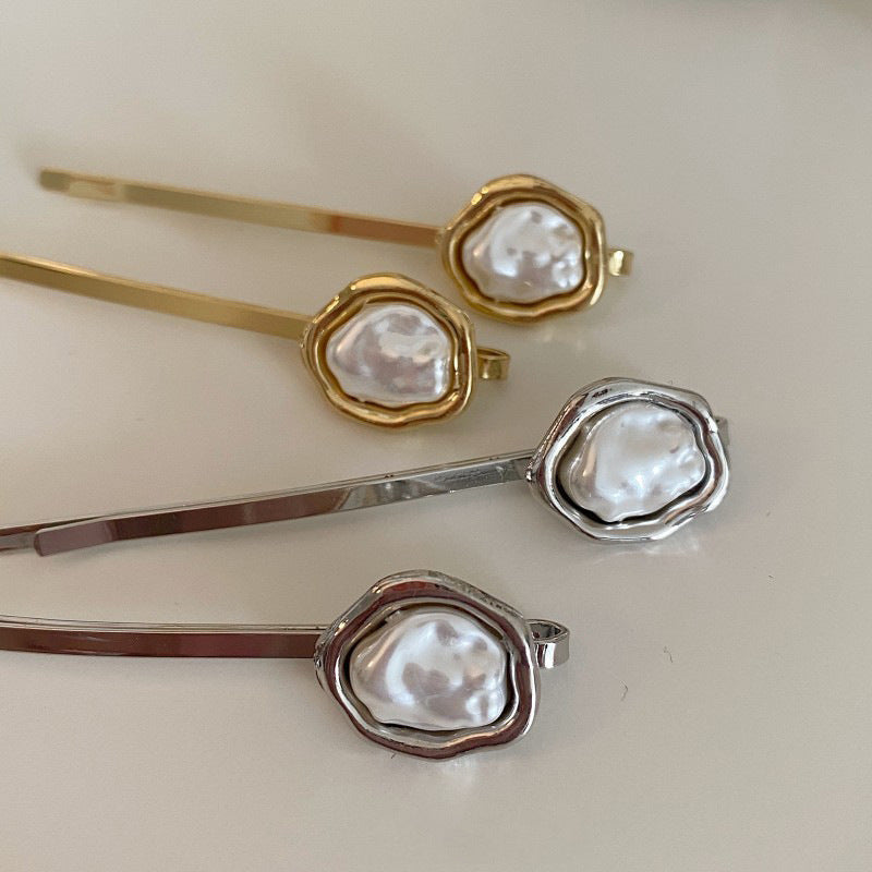 Irregular Shaped Pearl Fashion Hairpin