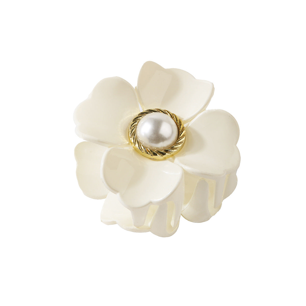 Flower Clasp Pearl Hairpin