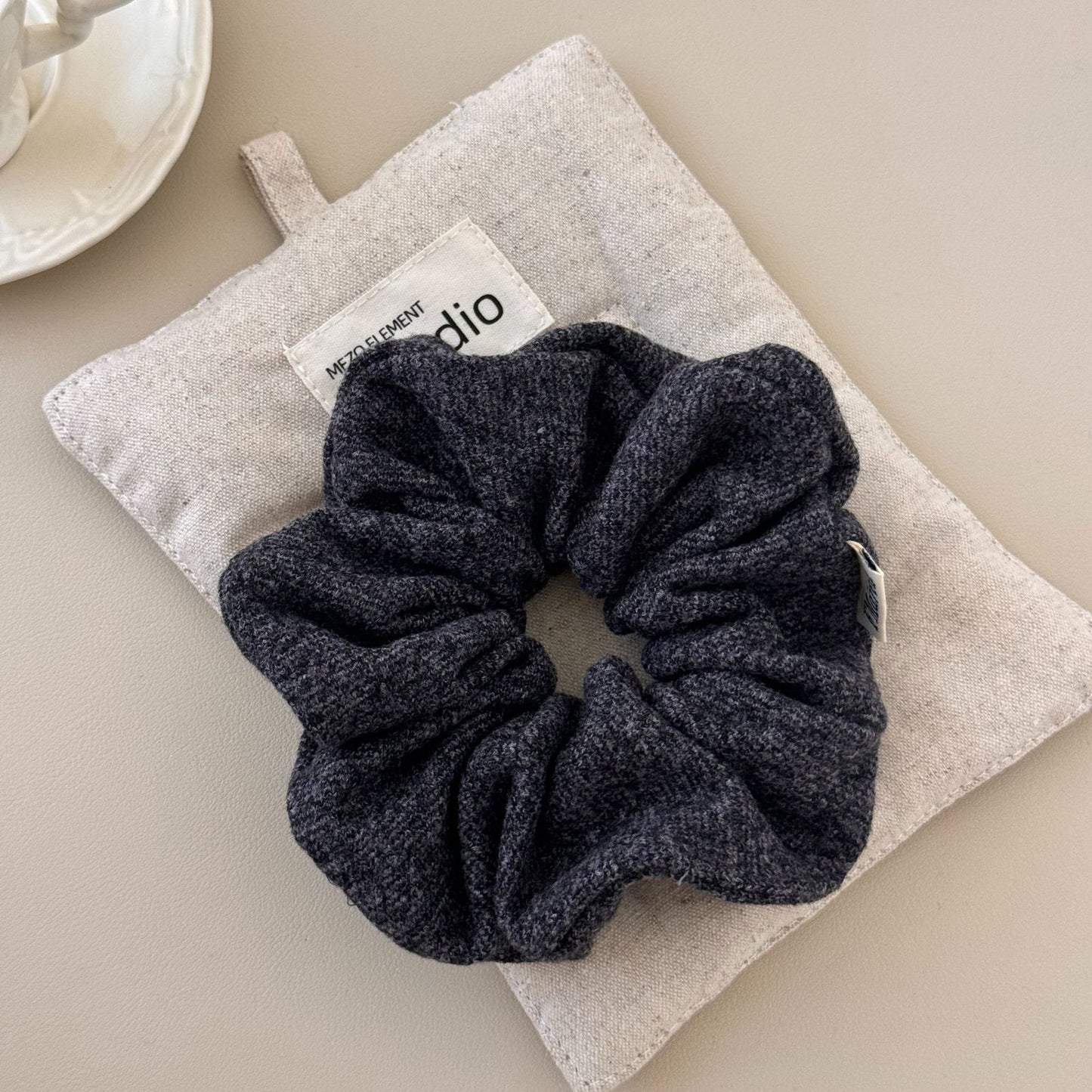 Women large Wooll Hair Ring and hoops
