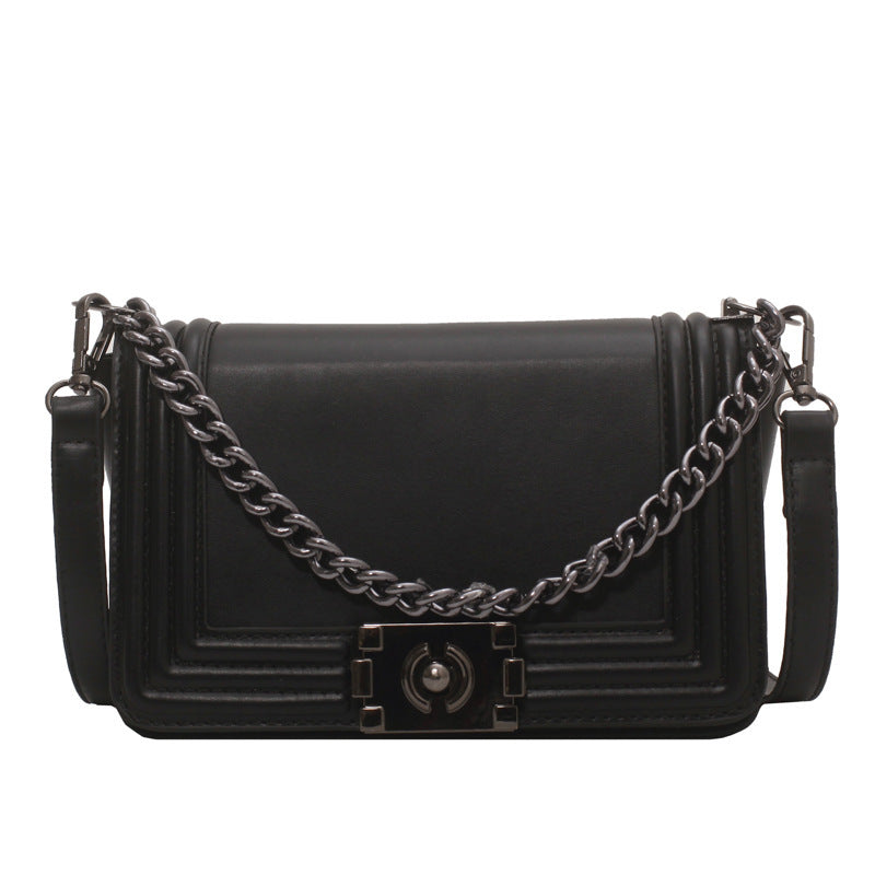 Contrast colour Square crossbody women Bag