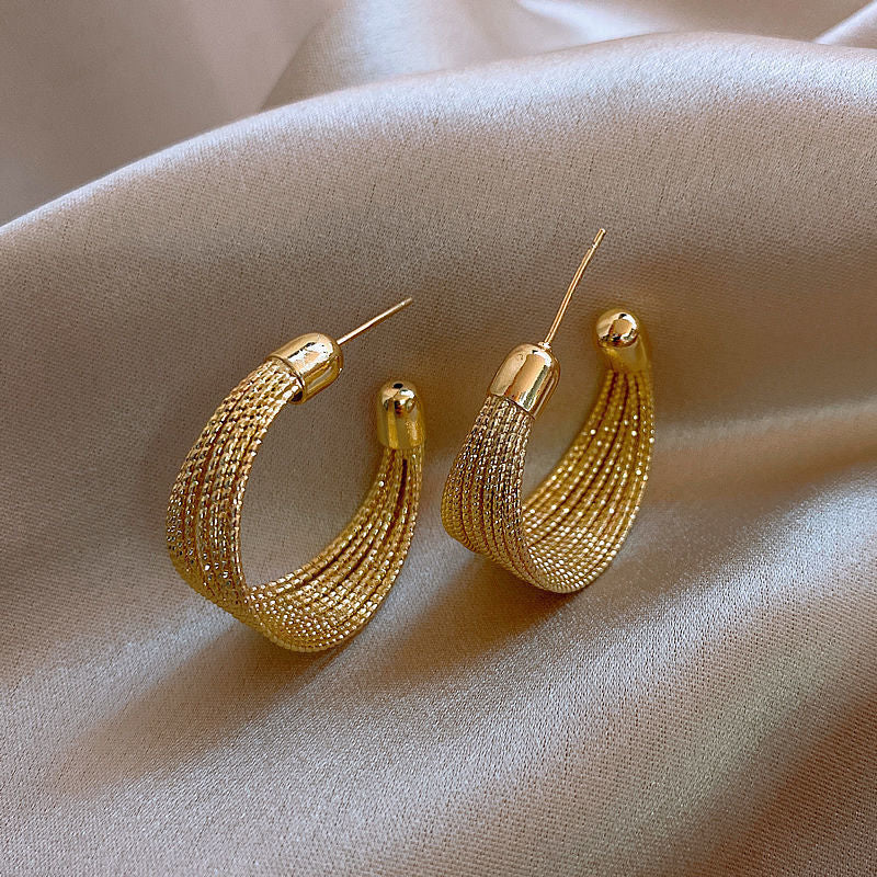 Super Flash Geometric Diamond Long Earrings