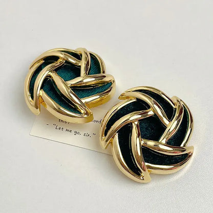 Woman Suede spiral earrings