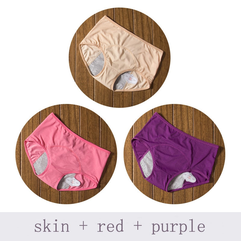 3pcs/ Menstrual Women Leak Proof hight waist Underwear