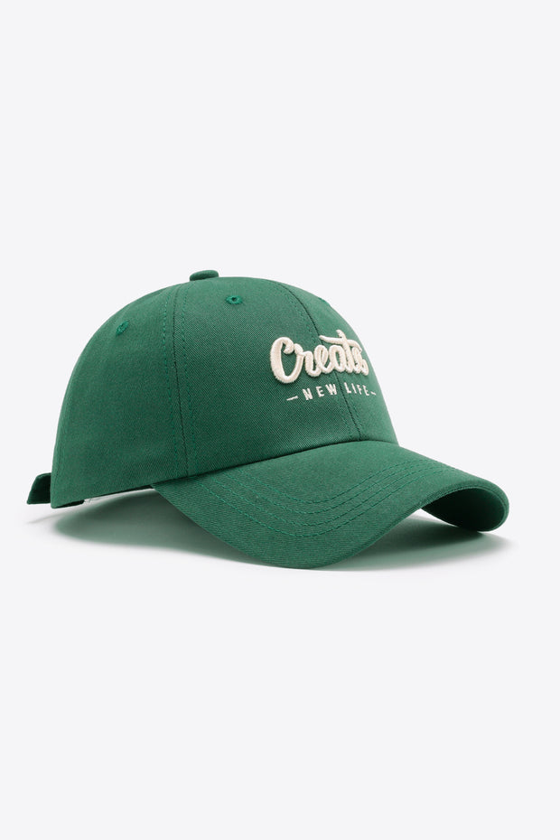 CREATE NEW LIFE Adjustable Cotton Baseball Cap